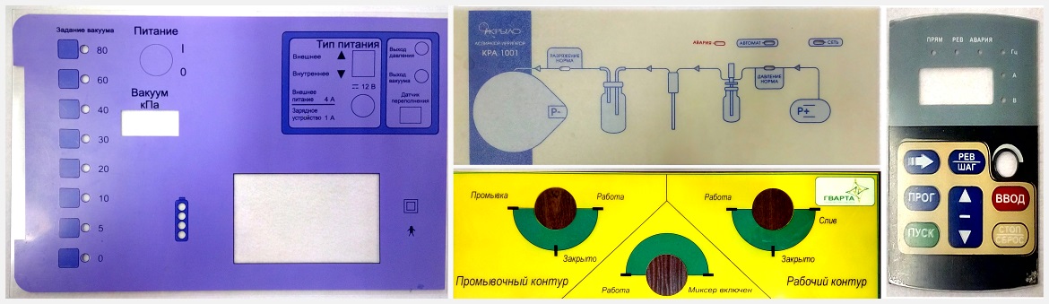 лицевые панели приборов